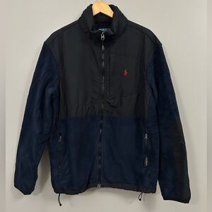 Polo by Ralph Lauren Vintage Men's Black and Navy Performance Jacket Large Zip